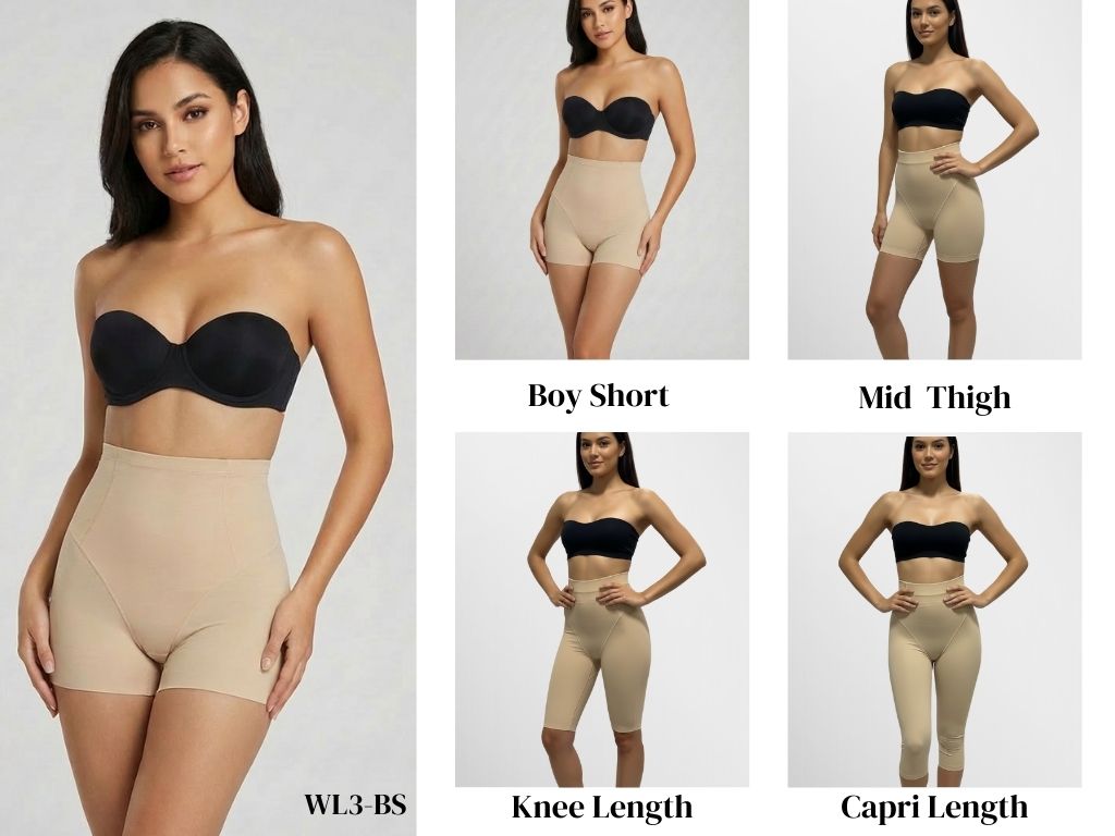 [WL3-BS-XXS-BGE-CB] Step 3: Women's Lower Body Suit - WL3  (XXS, Boy Short Leg Length, Compression, BEIGE)